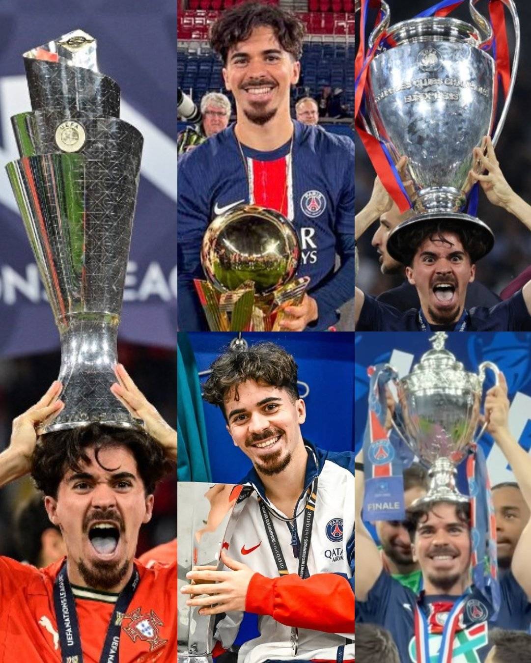 硬实力葡萄牙首发巴黎3人：中场核心+边路爆破手，10天夺两冠